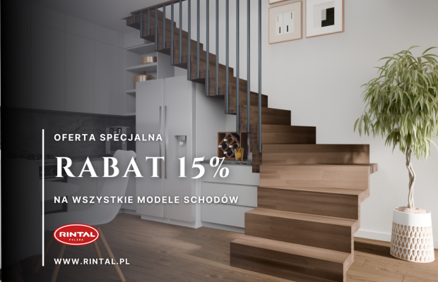 Schody z rabatem 15%