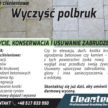 CleanTECH – Profesjonalne Mycie Ciśnieniowe, Konserwacja i Czyszczenie Rynien – Słupsk i okolice!