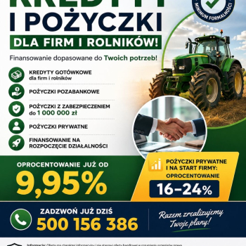 Pożyczki dla firm i rolników